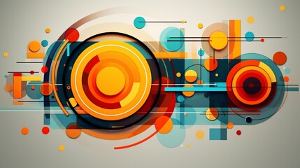 Colorful circles and sectors. Art geometric shapes in glass morphism style. Abstract vector design elements