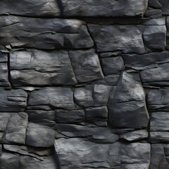 Seamless slate slab rock face normal map background texture. Grunge rough stone or plaster wall pattern. Realistic 8k game and architecture design bump or height mapping material shader. Generative AI