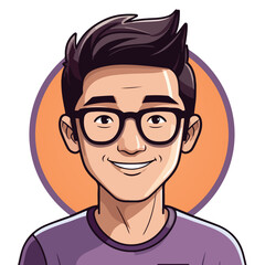 Geek Boy Vector illustration