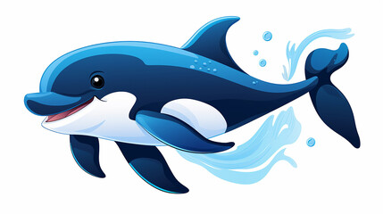 Naklejka premium Adorable Ocean Whale