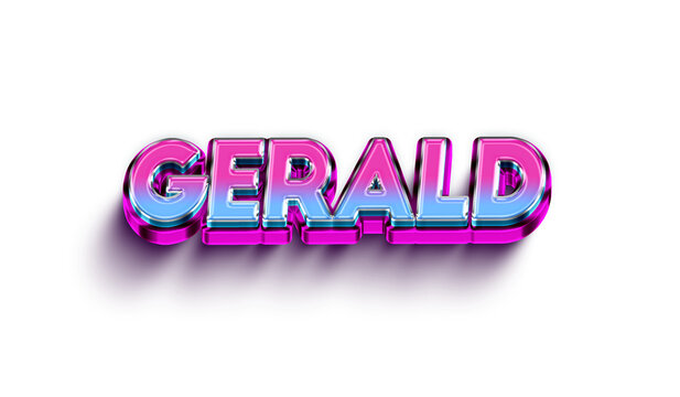 Gerald Colorful 3d Abstract Text name