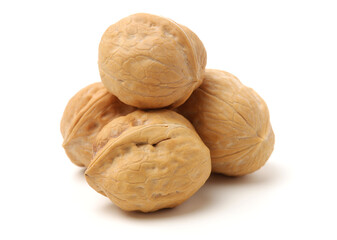 walnuts on a white background