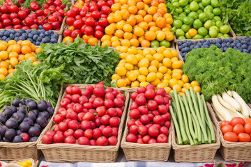 Fototapeta na wymiar fruits and vegetables in market