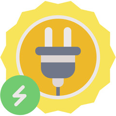 Vector Icon Sun, Solar Power, Photovoltaic, Solar Energy, Renewable Energy, Power