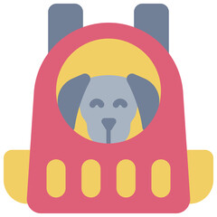 Vector Icon Dog Carrier, Bag, Pet Carrier, Dog, Carrier, Animal