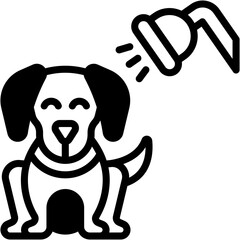 Vector Icon Shower, Bathing, Hygiene, Cleaning, Dog, Care