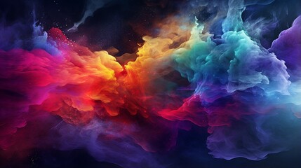 Abstract Background Concept Of Neon Nebula