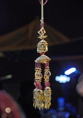traditional earrings in a village fair , India 