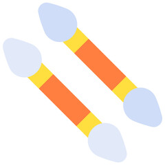 Vector Icon Cotton Swab, Cotton Bud, Swabs, Beauty, Wellness, Grooming