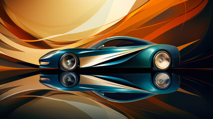 Automotive Ambiance: Abstract Fluid Color Design
