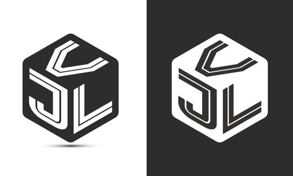 VJL letter logo design with illustrator cube logo, vector logo modern alphabet font overlap style.