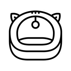 Cat pillow icon set style collection in line, solid, flat, flat line style on white background