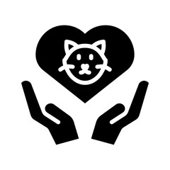 Cat care icon set style collection in line, solid, flat, flat line style on white background