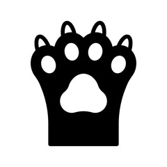 Cat paws icon set style collection in line, solid, flat, flat line style on white background
