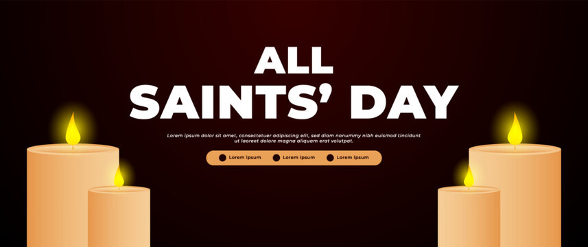 All Saints Day banner design, suitable for religious activities