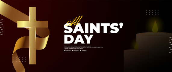 All Saints Day banner design, suitable for religious activities