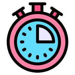Vector Icon Chronometer, Stopwatch, Short Term, Time, Fast