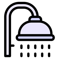 Vector Icon Shower, Bath, Clean, Gym, Routine
