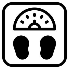 Vector Icon Weight Scale, Weight Machine, Sports, Fitness, Scale