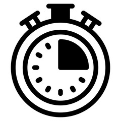 Vector Icon Chronometer, Stopwatch, Short Term, Time, Fast