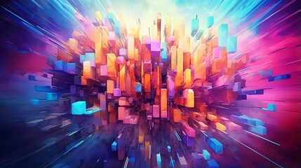 Abstract Background Concept Of Prismatic Symphony