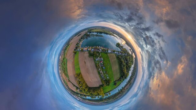 airturn fly in to lake eicher see in germany