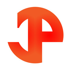 Initial Letter JP typography logo design	
