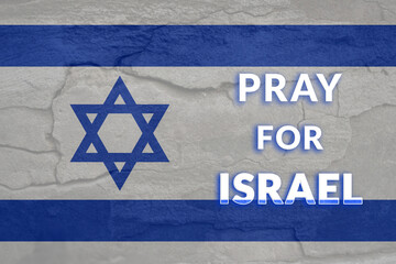 Pray for Israel. Banner for design. Text. Palestine Israel war