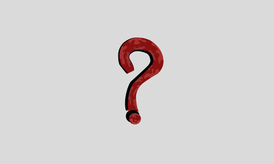 abstract design illustration of question mark.