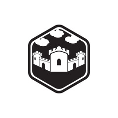 Castle Logo vector icon illustration design