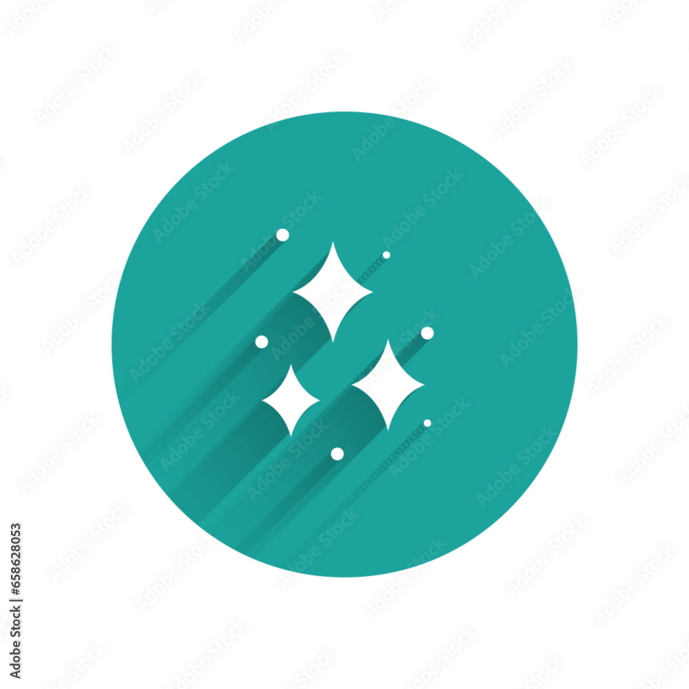Poster white firework icon isolated with long shadow. concept of fun party. explosive pyrotechnic symbol. g