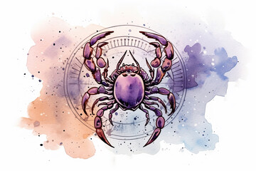 Scorpio zodiac sign. Astrology calendar. Esoteric horoscope and fortune telling concept