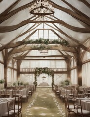 Fototapeta premium Rustic Elegance: Loose Watercolor Wedding Illustration