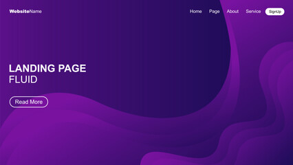 Fluid Abstract gradient background. Minimal modern design. Landing page template. Vector illustration.