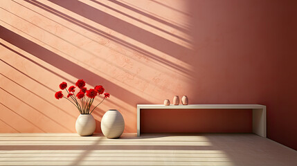 Pink and Peach Bliss: Minimal Abstract Background for Elegant Product Display and Wall Frame Mockup