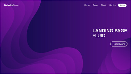 Fluid Abstract gradient background. Minimal modern design. Landing page template. Vector illustration.