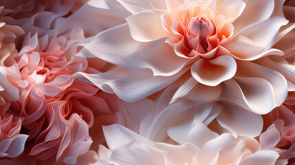 Seamless Floral Patten of Lotus Blooms