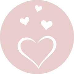 Boho Herz mit transparentem Hintergrund 