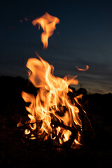 Fire at the night 