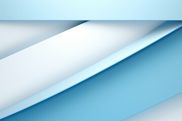 Minimalist professional desktop: light blue and white wallpaper. Generative AI