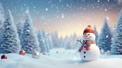 snowman in the winter
