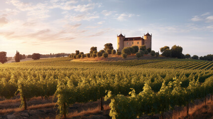 château d'un domaine viticole dans la région Bordelaise