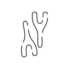 Microbe and bacterium vector line icon. Grey virus, bacteria, germs and microbe icon isolated on white background. Antibacterial and antiviral defence, protection infection