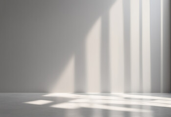 abstract light gray background for product presentation. Mockup interior, an empty room with daylight