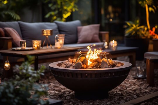 Embers of Relaxation Backyard Fire Pit's Image Inspired by Generative AI