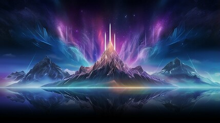 Abstract Background Concept Of Aurora Borealis