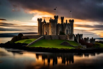 eilean donan castle at sunset