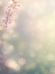 Obraz premium Nature background. Spring flowers in soft colors. AI