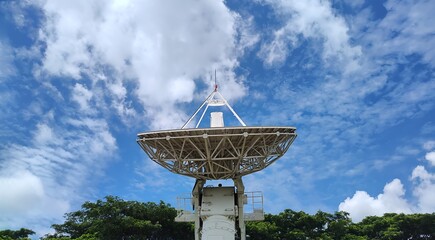 Large satellite dish in the Astronomy Institute