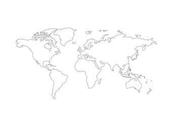 World map, globe country background, vector illustration.